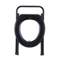 thumbnail image 3 of Iron Pipe Portable Adult Folding Toilet Commode Bedside Bathroom Toilet Chair, 3 of 8