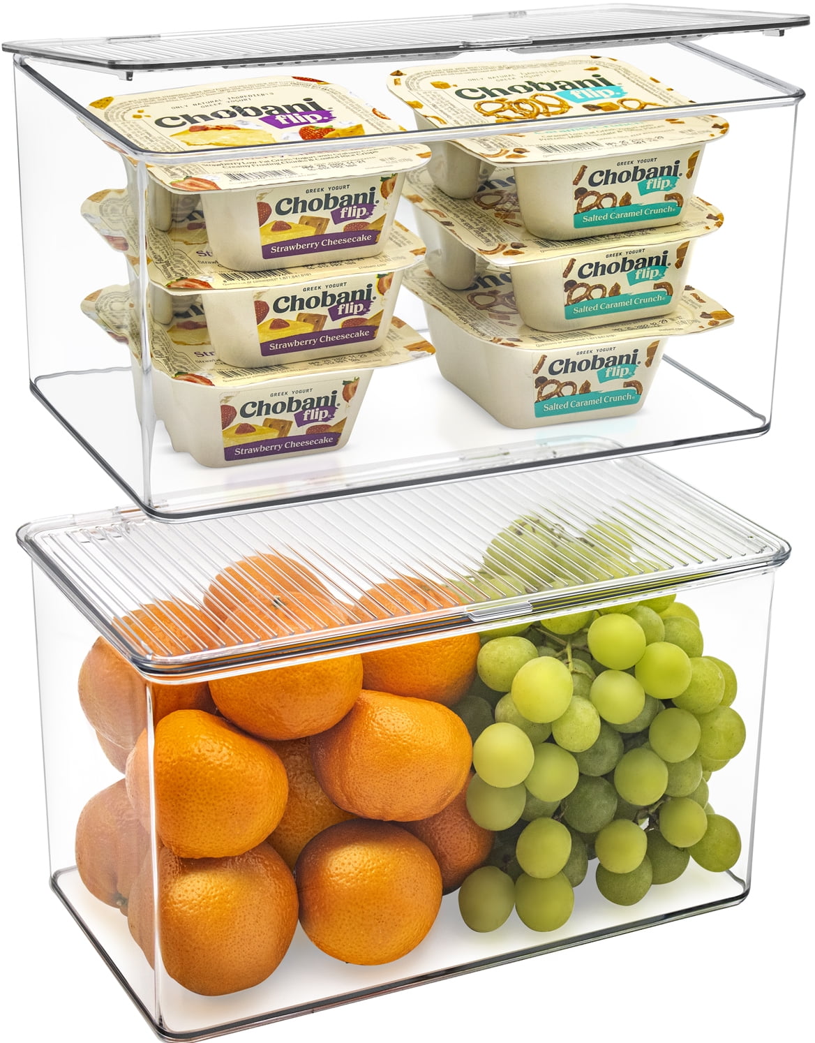 Sorbus Organizer Bins, with lids, Kitchen Pantry Organization Storage bins, for fridge, freezer, Food Storage, containers for organizing, Cabinet Organizers