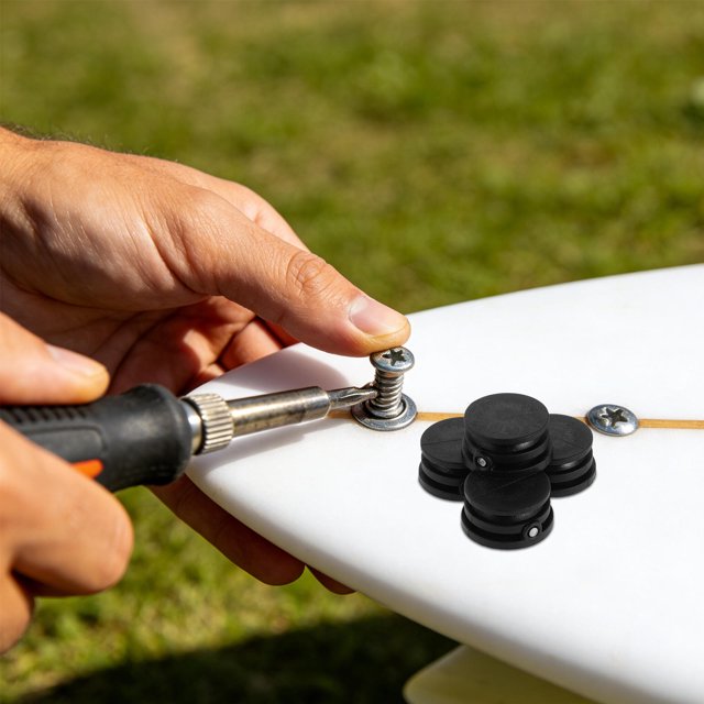 unbranded 4Ud Tapones Leash Para Paddleboard En Negro Compatibles Con Varias Tablas Y Uso En Kayak