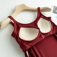 thumbnail image 5 of Tank Tops for Women Built In Bra , Work Out Tops Gym for Women , Tank Top With/ Built In Bra Solid Color Summer Chest Pad Bra Integrated Sports Inner Wear Outer Wear Sleeveless Top, 5 of 7