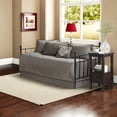thumbnail image 5 of Reversible 6Piece Bedding Sets Dark Grey Cotton Cottage Style for Twin Daybed, 5 of 10