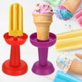 thumbnail image 5 of 4pcs Silicone Treats Holder 5.1" x 3.5" Ice Cream Cone Holder Kitchen Tools Red, 5 of 6