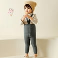 thumbnail image 3 of Toddler Suspender Leggings - Soft Stretchy Ribbed Footless Tights for Baby Boys & Girls (1-8Y) - Spring & Summer, 3 of 3