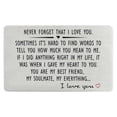 thumbnail image 2 of Hxoliqit valentines day,Greeting cards,Festival gift,Wallet Insert Card Gifts For Men Husband From Wife Girlfriend Boyfriend Birthday Gifts Metal Mini Love Note Valentine Wedding Gifts For Groom, 2 of 8