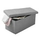 thumbnail image 1 of Baúl Plegable De Almacenamiento Tipo Taburete Con Asiento Acolchonado En Color Gris, 1 of 6