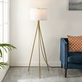 thumbnail image 2 of SAFAVIEH Galilea 61 in. Glam Gold Painting Metal Floor Lamp with 100% White Cotton Shade, 2 of 6