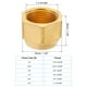 thumbnail image 2 of Tapa de sello de latón Uxcell, accesorio de tubo SAE de 45 grados, accesorios de tubería hexagonales femeninos de 3/4" 4, 2 of 7
