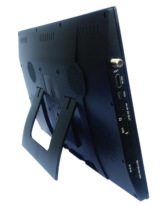 Naxa NT-1400 Portable 14.1" TV and Digital Multimedia Player with Built-in ATSC Tuner for Over-The-Air HD TV, USB Support, Rechargeable Lithium Battery, AC Power, and DC Car Cord, Black