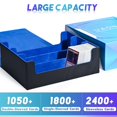 thumbnail image 2 of Caja de almacenamiento de tarjetas UAONO para tarjetas coleccionables de piel sintética de más de 1800, 2 of 7