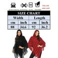 thumbnail image 3 of Women's Asymmetric Hem Poncho Sweater Pullover Shawl Knitted Winter Poncho Cape with Fringed Sides  Knitted Loose Batwing Sleeve Fashion Cape Sweater, 3 of 6