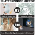 thumbnail image 3 of Shatterproof Full Length Wall Mirror Tiles 48" x 12"(4 Pcs 12"x12"), Extra Thick 1/8", Unbreakable Acrylic Mirror for Kids Playroom, Non-Glass Cheap Gym Mirrors for Home Gym Wall-Mounted, 3 of 5