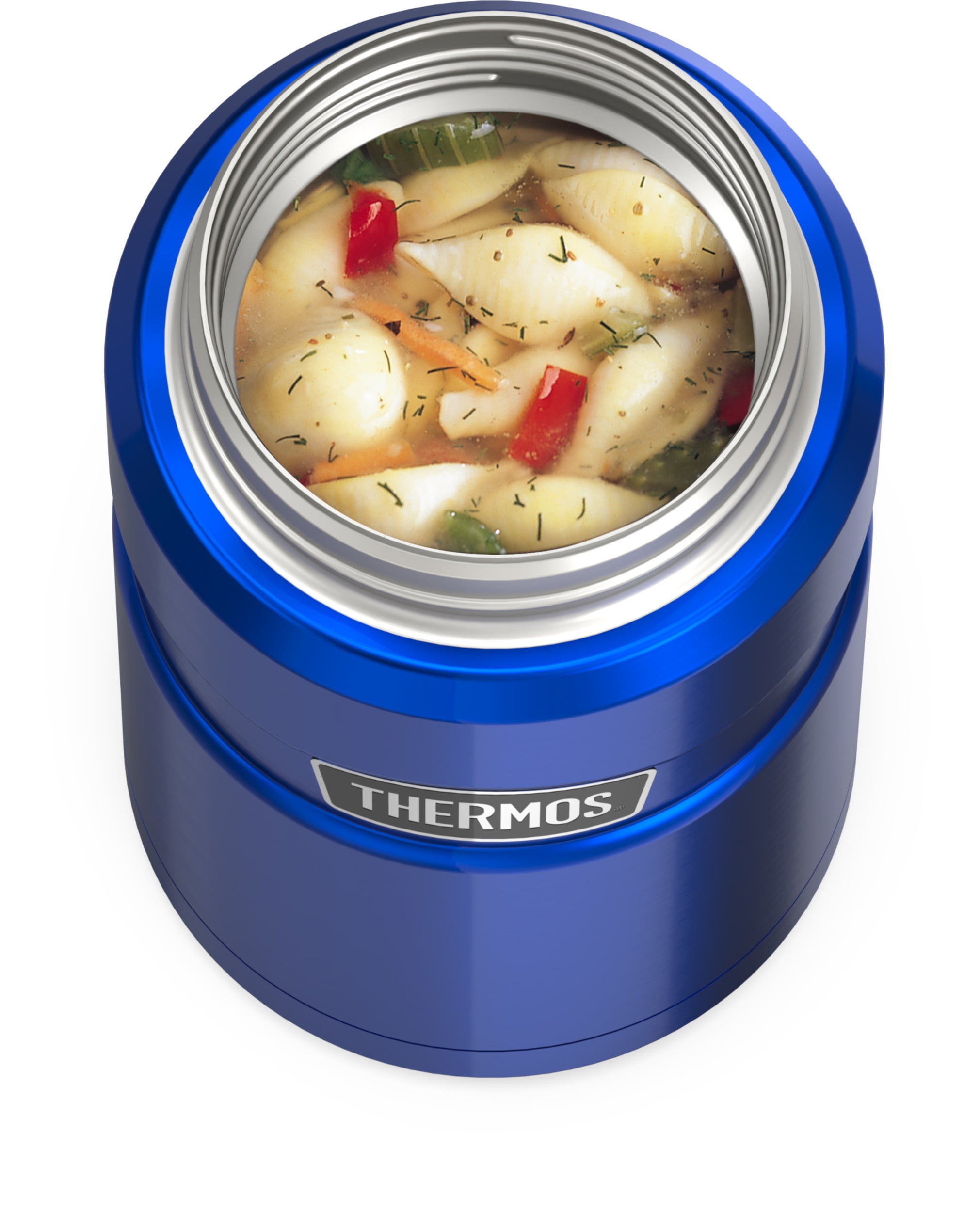 Thermos Stainless King Vacuum Insulated Food Jar with Folding Spoon Blue 24oz