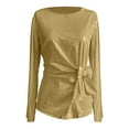 thumbnail image 4 of Shirts for Women Sequin Clothes Gold Long Sleeve Sparkly Top Shiny Top Womens Fashion Party Shirts for Women, 4 of 5