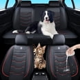 thumbnail image 3 of Fit for HYUNDAI TUCSON 2005-2026 Seat Cover, Red Lines Car Seat Covers, Waterproof Leather 5 Piece Full Set Non-slip Suitable for All Seasons, Protect Car Seats, 3 of 8