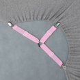 thumbnail image 2 of Soporte para sábanas de colchón y cama triangular ajustable, correas, Clips, sujetadores de agarre (rosa), 4 Uds., 2 of 10