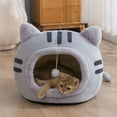 thumbnail image 6 of Cat Beds for Indoor Cats,Soft Washable Cat House Furniture for Kitten Tent Cave,2 in 1 Cat Cave for Kittens and Small Pets,Cute Pet Beds for Kitten Puppy, 6 of 6