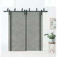 thumbnail image 3 of Sliding Closet Barn Bypass Doors 60 x 84 inches | Planum 0011 Concrete with Frosted Glass | Sturdy 6.6ft Rails Hardware Set | Wood Solid Bedroom Wardrobe Doors, 3 of 6