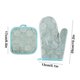 thumbnail image 3 of Juego de guantes de horno aislados engrosados y agarraderas - poliéster resistente al calor, verde/rosa/azul, 10,2x4,7 pulgadas, protege manos y encimeras, 3 of 6