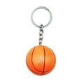 thumbnail image 2 of Paokuoon Keyring Key Holder Simulation Round Ball Fade resistant Multiple Use Smooth Surface Decorate Portable Mini Basketball Keychain, 2 of 7