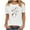 A35 White, variant on Funny Halloween T-Shirt Women Spooky Ghost with Witch Hat Drinking Potion Graphic Print Short Sleeve Crewneck Fall Casual Party Top Holiday Tee Blouse