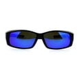 thumbnail image 2 of Polarized Antiglare Reflective Color Mirror Lens Mens 58mm Fit Over Sunglasses Black Blue, 2 of 4