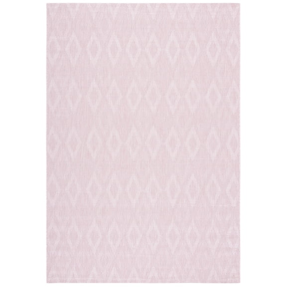 Safavieh Courtyard Teodor Geometric Indoor/Outdoor Area Rug, Pink, 6'7" x 9'6"