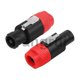 thumbnail image 2 of For 10pc 4pin Nl4fc Speaker Connector Ohm Plug Speaker Audio Cable Adapter Twist Lock 4pin Speakon F, 2 of 5