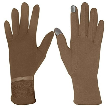 - Peach Couture Womens Touch Screen Fleece Lined Lace Winter Gloves Warm Wear Lace
