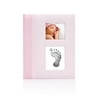Pearhead Classic Baby Book with "Clean-Touch" Ink Pad Included, Pink