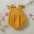 thumbnail image 6 of Penkiiy Toddler Baby Boys And Girl Comfortable Solid Color Elastic Sling Romper Jumpsuit Baby Sleep and Play Pajamas 0-3 Months Yellow on Sale, 6 of 9