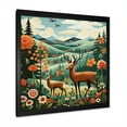 thumbnail image 2 of Designart "Serenity of Deer Family in the Woods" Animals Framed Wall Art Decor - Modern Orange Deer Landscape Entryway Framed Wall Art, 2 of 6