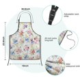 thumbnail image 7 of Pioneer Flower Floral Print Pattern Kids Aprons for Girls and Boys,Adjustable Neck Strap Toddler Aprons for Kids Cooking Baking, 7 of 7