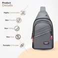 thumbnail image 5 of Admvng Waterproof Sling Bag for Men Women Sling Backpack Hiking Daypack Multipurpose Cross Body Chest Bag, 5 of 8