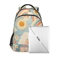 thumbnail image 7 of FORMRS Kids School Backpack Elementary Student Unisex Travel Bookbag with Reflective Stripes, Beige Rainbow Clouds, 7 of 7