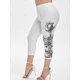 thumbnail image 2 of Plus tamaño de impresión recortada Leggings Rosegal Leggings de talla grande, 2 of 5
