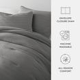 thumbnail image 6 of Textured Waffle Comforter Set in Gray for Twin/Twin XL Size Bedding by Comfort Canopy, 6 of 9