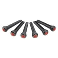 thumbnail image 1 of Kit de 6 clavijas negras para puente de guitarra, decorativas, robustas y con mayor claridad, de repuesto, tipo cabeza roja., 1 of 14