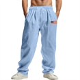 thumbnail image 1 of Men's Casual Trousers Everyday Lightweight Straight Leg Design with Adjustable Drawstring for Comfort and Versatile Style, 1 of 9