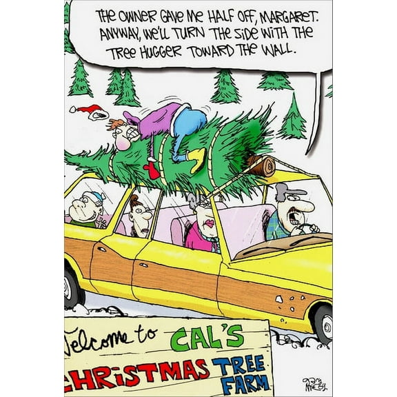 Nobleworks Tree Hugger Box of 12 Funny / Humorous Christmas Cards