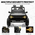 thumbnail image 6 of 24V 2 Seater Ride on Cars, Licensed Ford Bronco Raptor Powered Ride on Toys Truck with Remote Control, 4 Wheels Spring Suspension, Bluetooth, LED Light, Electric Cars for Kids Ages 3-8 Gifts, Black, 6 of 9