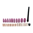 thumbnail image 1 of 28pcs Boquilla de aluminio Colleta Codo Cuerpo de soldadura Accesorios de antorcha de soldadura resistente Kit de soldadura TIG Piezas para WP92025, 1 of 7