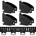 thumbnail image 1 of E Track Wood Beam Brackets, 4PCS E Track Wood Beam Socket Fittings, Cargo Tie Down Accessories, Cargo Storage Lumber Brackets for Trucks, Trailers, RVs, Vans, 1 of 6