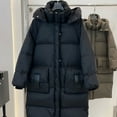 thumbnail image 4 of ChaoLingNeng Long Puffer Jacket, Women Long Puffer Jacket Hood Winter Warm Windproof Ladies Quilted Padded Coat Big Pocket, 4 of 6