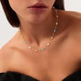 thumbnail image 3 of Collar LADYGD Chapado en Oro 14K con Perla y Turquesa 40 cm, 3 of 6