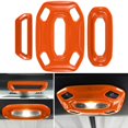 thumbnail image 2 of 3 piezas/juego de molduras para la cubierta del panel de la luz de lectura central trasera para Wrangler JL JLU y JT 2018-2021 (naranja), 2 of 5
