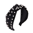 thumbnail image 4 of Soidarity Diadema de franela Diadema Elegante a la moda Aros para el cabello Diadema multicolor Tocado Buena elasticidad para niña Negro Type2 NO2, 4 of 6