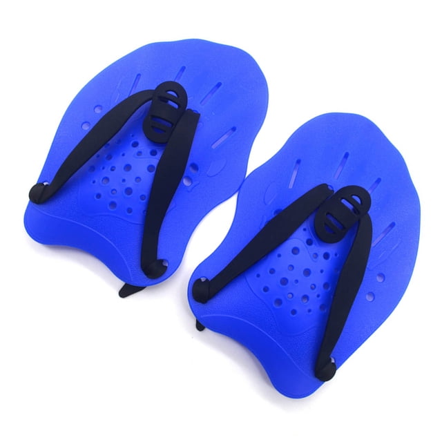 Paleta de mano resistente antideslizante paletas de entrenamiento de natación asistente de natación aletas de mano para adolescentes principiantes azul