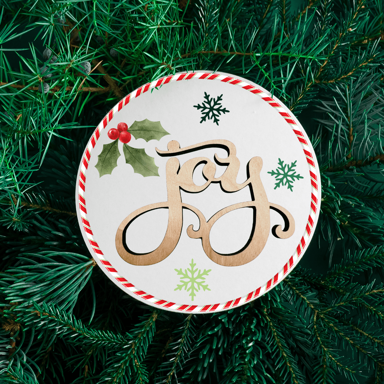 Krafty Supply 1/4" MDF Wood Joy- Script Font | Christmas Crafts | Merry Christmas wood | Christmas wreath | Christmas Door hanger | Wood Letter | Wood Words | Craft Letters | 20"