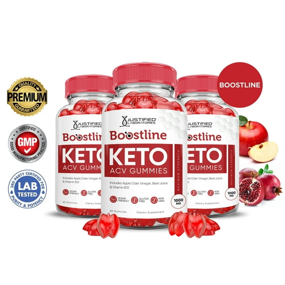 (3 Pack) Boostline Keto ACV Gummies 1000MG Dietary Supplement 180 Gummys