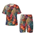 thumbnail image 1 of Fotbe Butterflies On Rocky Cliff Pijama Estampada de 2 Piezas para Niños – Ropa de Dormir de Manga Corta Cómoda para Niños y Niñas, Camiseta y Shorts de Algodón-4X-Large, 1 of 6